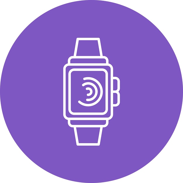 Smartwatch-icon-vektorbild kann für zeit und datum verwendet werden