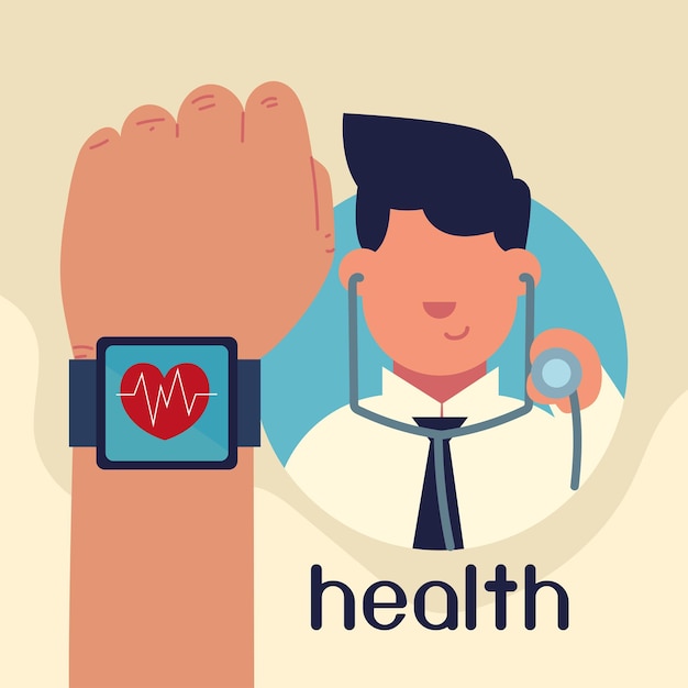 Smartwatch mit gesundheits-app