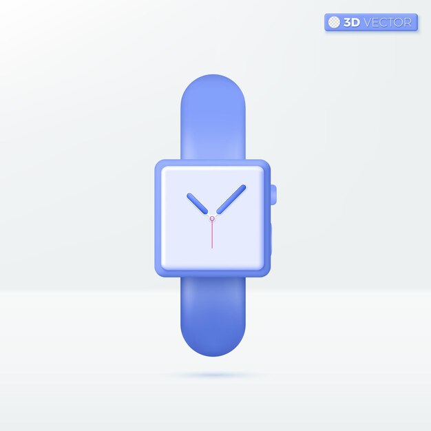 Smartwatch-Symbolsymbole Heartbeat Check Wearable Health and Fitness Tracker Devices Real life in the digital age concept 3D vector isolated illustration design Cartoon pastell Minimal style