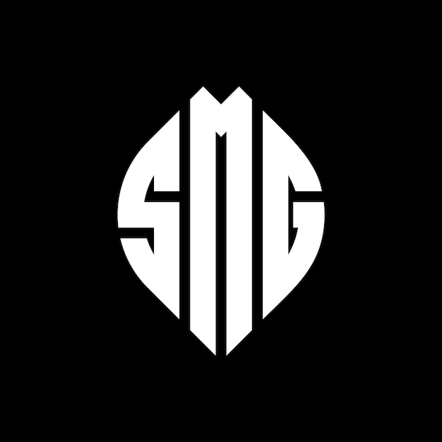 Vektor smg kreisbuchstaben-logo-design mit kreis- und ellipseform smg ellipse-buchstaben mit typografischem stil die drei initialen bilden ein kreis-logo smg kreise-emblem abstract monogramm buchstaben-marke vektor