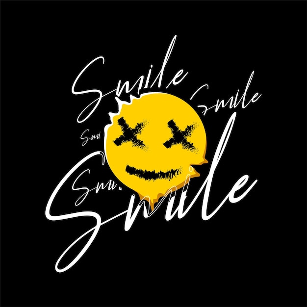 Smile-Schreibdesign geeignet für Siebdruck-T-Shirts, Kleidung, Jacken und andere