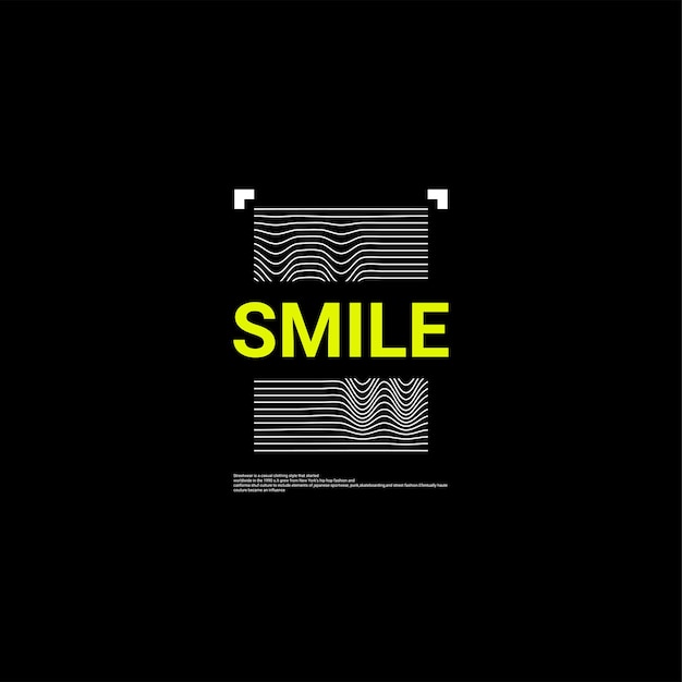 Smile-schreibdesign, geeignet für siebdruck-t-shirts, kleidung, jacken und andere