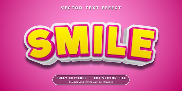 Smile text effect, bearbeitbarer textstil