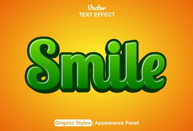 Smile-Texteffekt mit Grafikstil und bearbeitbar