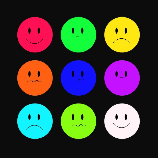 Vektor smileys gesetzt