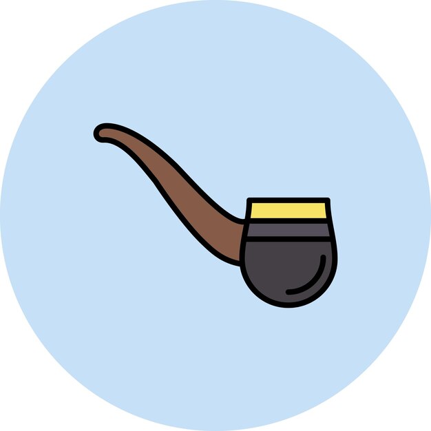 Smoking pipe-icon-vektorbild kann für piraten verwendet werden