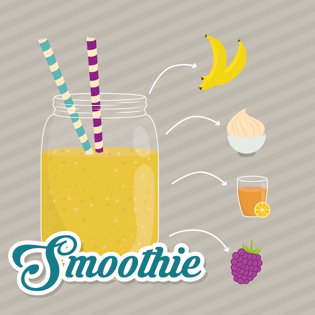 Vektor smoothie-design.