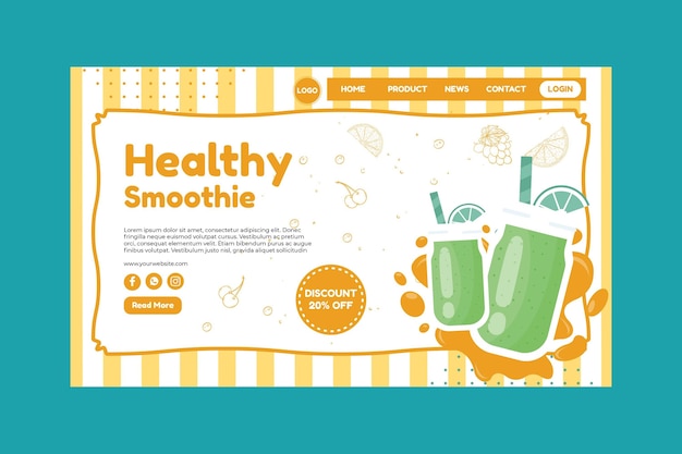 Smoothie-landingpage-vorlage