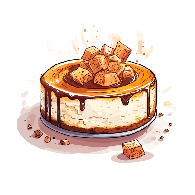 Smores-käsekuchen-cartoon-vektor-illustration