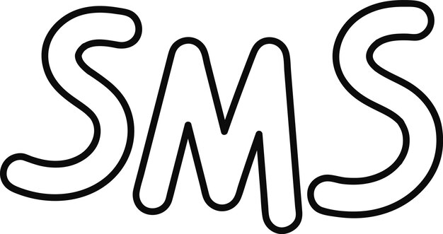 SMS-Schriftzug-Doodle