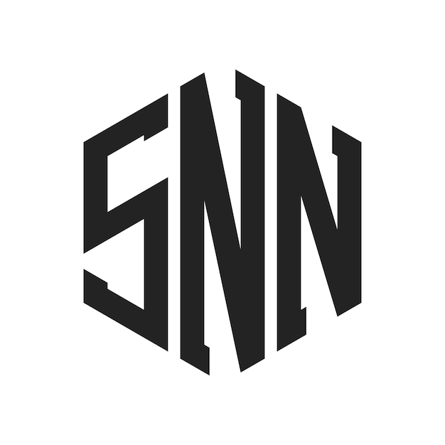 SNN-Logo-Design Anfangsbuchstaben SNN-Monogramm-Logo in sechseckiger Form
