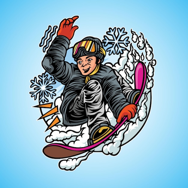 Snowboard-Illustration