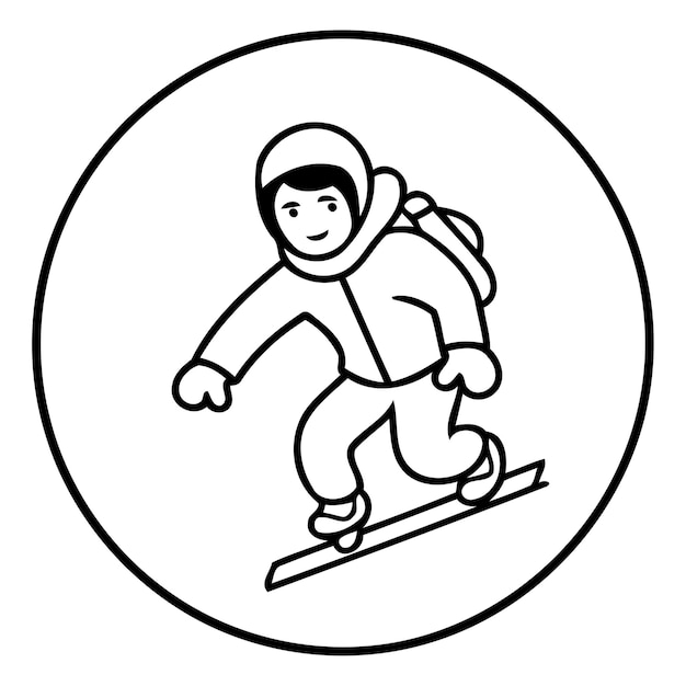 Vektor snowboarder wintersport vektorillustration im flachen stil