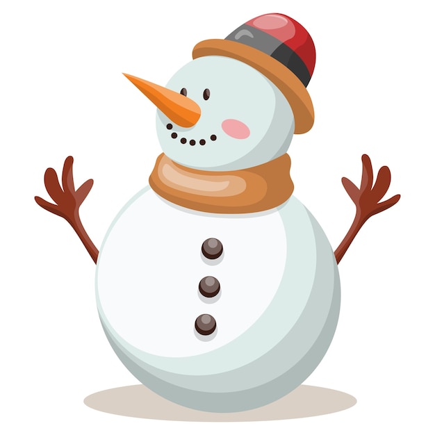Snowman Character Collection Snowman-Set isoliert Vektor-Illustration für das Weihnachtsdesign