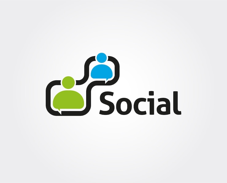 Vektor social connect connecting people logo-vorlage