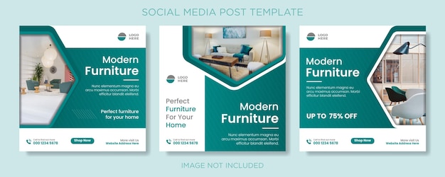 Social furniture social media und instagram post vorlage