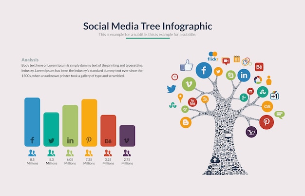 Social media analyse infografik