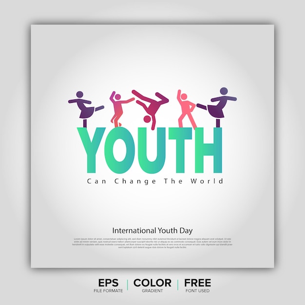 Social-Media-Banner-Vorlage für den Internationalen Jugendtag