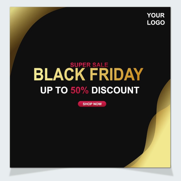 Social-Media-Beitrag zum Black Friday-Rabattverkauf