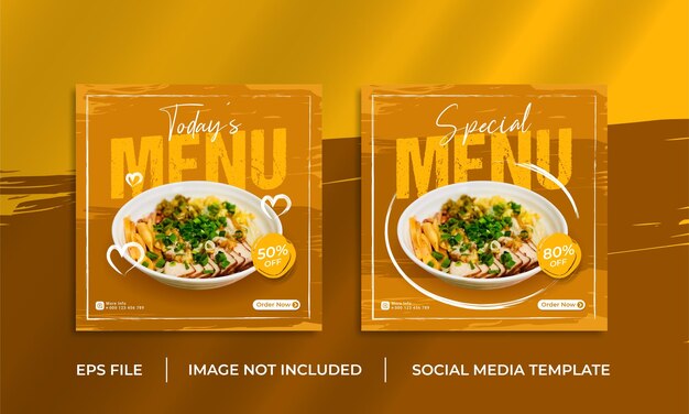 Social-Media-Beitragsvorlage für Lebensmittelwerbung