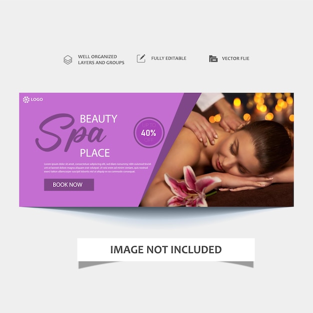 Social-Media-Cover-Banner für Schönheits-Spa-Hautklinik-Zentrum Kosmetikprodukte
