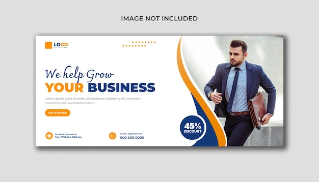 Social-Media-Cover und Web-Banner-Vorlage einer Agentur für digitales Marketing