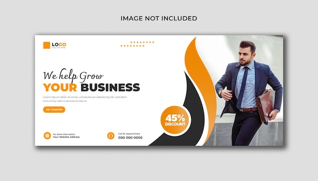 Social-Media-Cover und Web-Banner-Vorlage einer Agentur für digitales Marketing