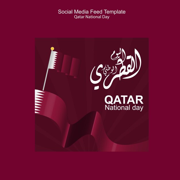 Social-Media-Feed für den Nationalfeiertag von Katar