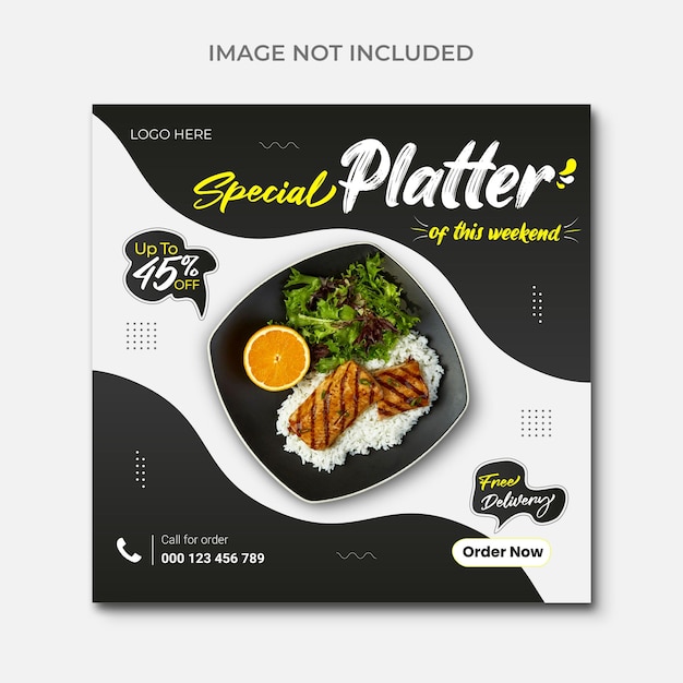 Social Media Food Post oder Banner-Template-Design