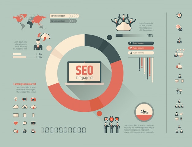 Social media infographik vorlage.