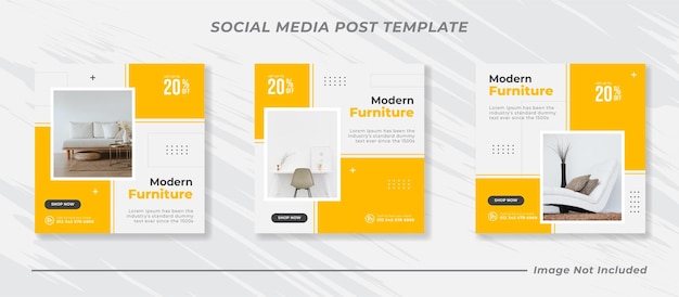 Social Media Instagram Feed Post Möbel Verkauf Banner Vorlage