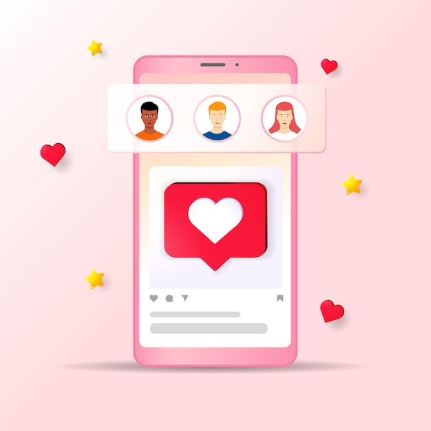 Social-Media-Kommunikationskonzept für Valentinstag oder Dating-Site. Happy Valentine's Day-Banner