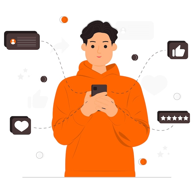 Social-Media-Konzept Illustration