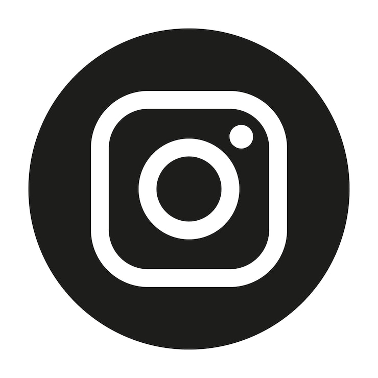 Vektor social-media-logo mit schwarzem kreis