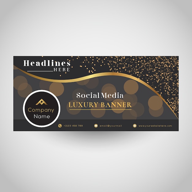 Vektor social media luxus banner design