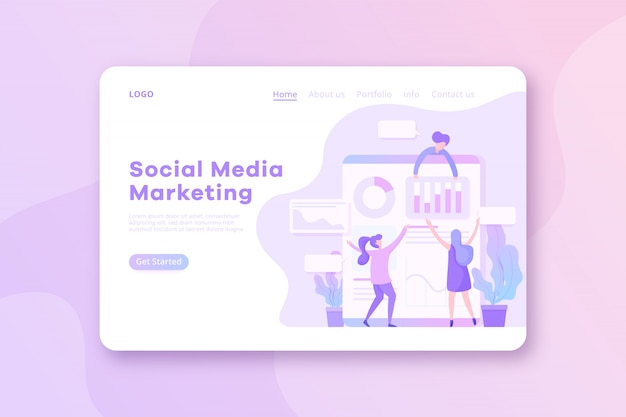 Vektor social media marketing