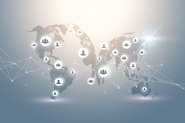 Social-Media-Netzwerk und Marketingkonzept