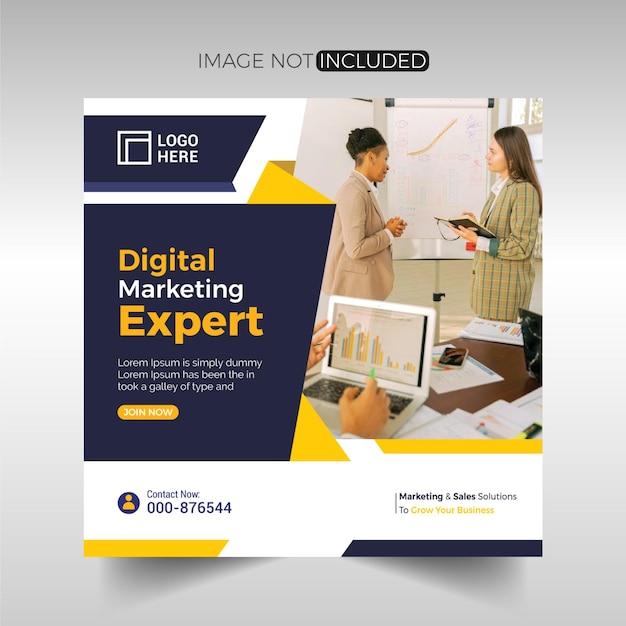 Social-Media-Post-Banner der Agentur für digitales Marketing, Vorlagenbündel für Ihr Unternehmen