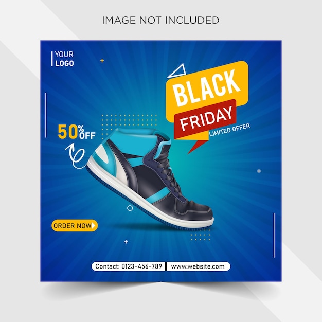 Social Media Post Black Friday Template Design für Marketingkampagnen