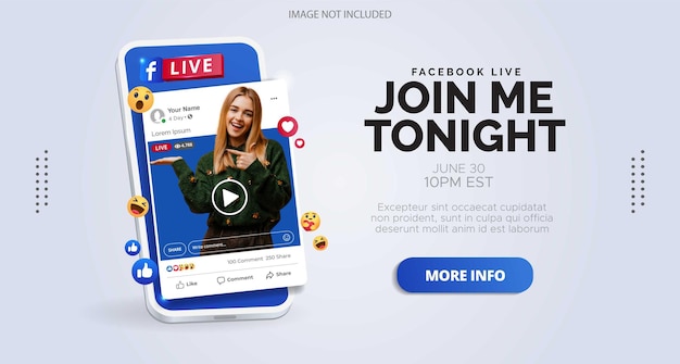 Social-media-post-design über facebook-livestream