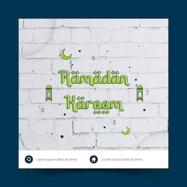 Social-media-post-design-vorlage mit ramadan-thema