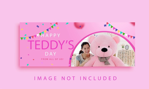 Vektor social media post für teddy day valentinstag special 2023 3d render