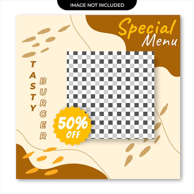 Social media post special menu vector illustration geeignet für social media post und web-internet-anzeigen