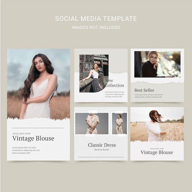 Social media post template set