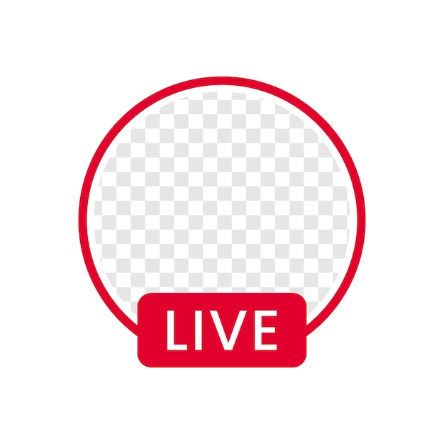 Social-Media-Profil Live-Schnittstelle Transparente Platzhalter-Vektorillustration