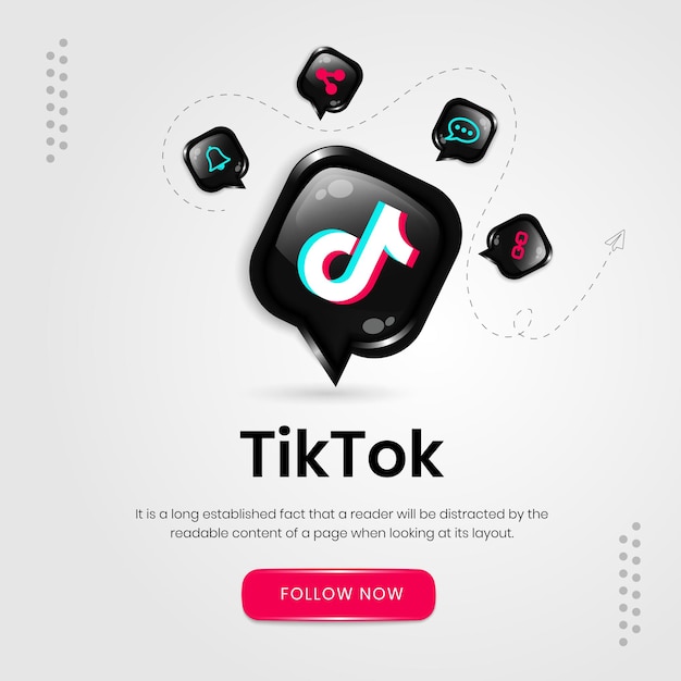 Vektor social-media-symbole tiktok-banner