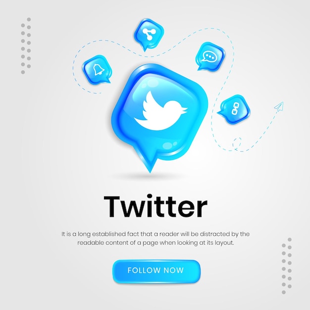Social-Media-Symbole Twitter-Banner