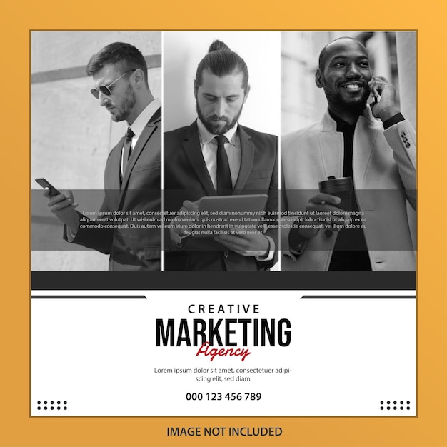 Vektor social-media-template-business-agentur für digitales marketing und business