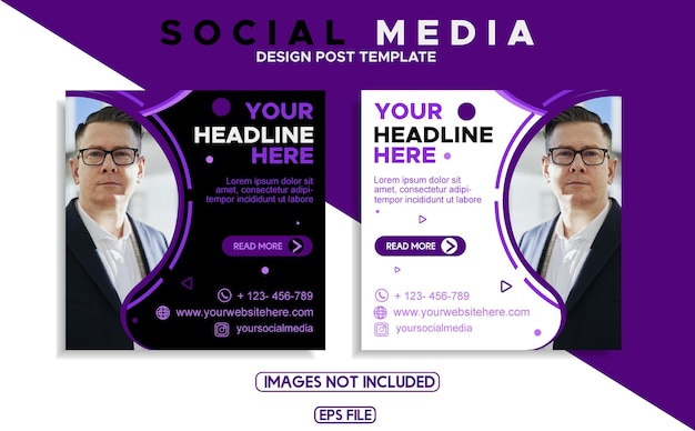 Social media template-themen-marketing-geschäft