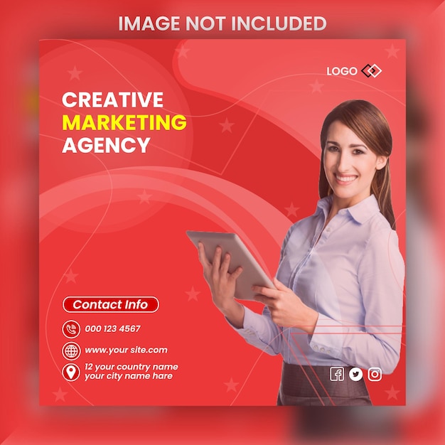 Social-media-werbepost-design, kreative marketingagentur